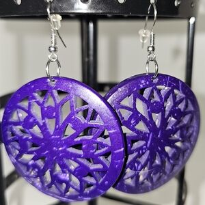 Purple Statement Earrings